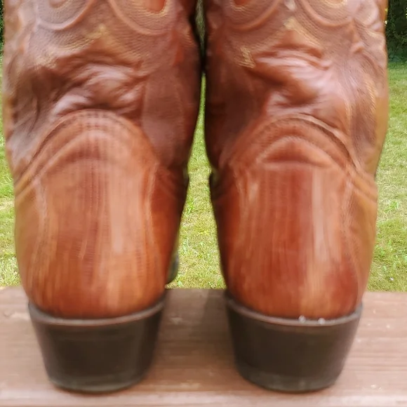 Vintage Dan Post Teju Lizard and Leather Size 7.5 - Picture 5 of 12